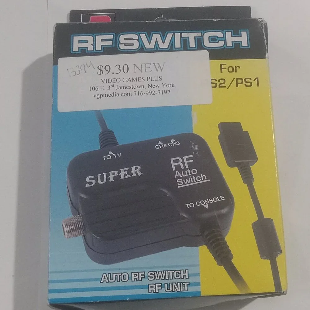 NEW PS2 PS1 RF Auto Switch TV AV Adapter Cable Playtech NEW